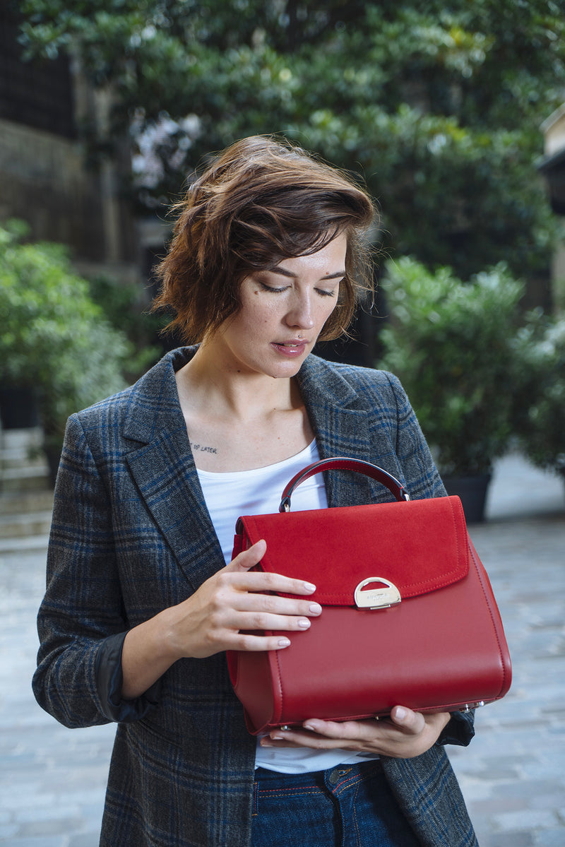 Burgundy Paname Oxymore handbag