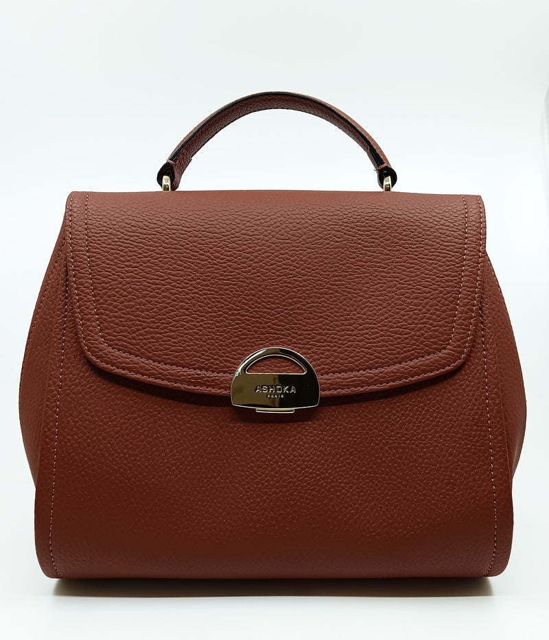 Paname full Apple Skin camel handbag