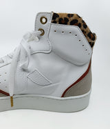 Biosourced &amp; recycled Matéo high-top sneaker terracotta-leopard