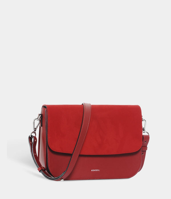 Sac à main vegan Brigitte Oxymore apple skin rouge, éthique écoresponsable et vegan