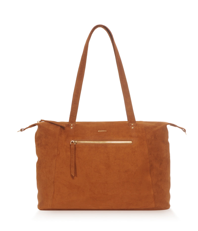 Sac Cabas Mia camel vegan éthique et éco-responsable - Haute Maroquinerie vegan