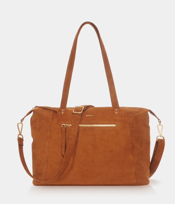 Sac Cabas Mia camel vegan éthique et éco-responsable - Haute Maroquinerie vegan