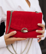 Sac pochette Mini Paname Oxymore rouge - clutch vegan et éthique - Ashoka Paris  Modifier le texte alternatif